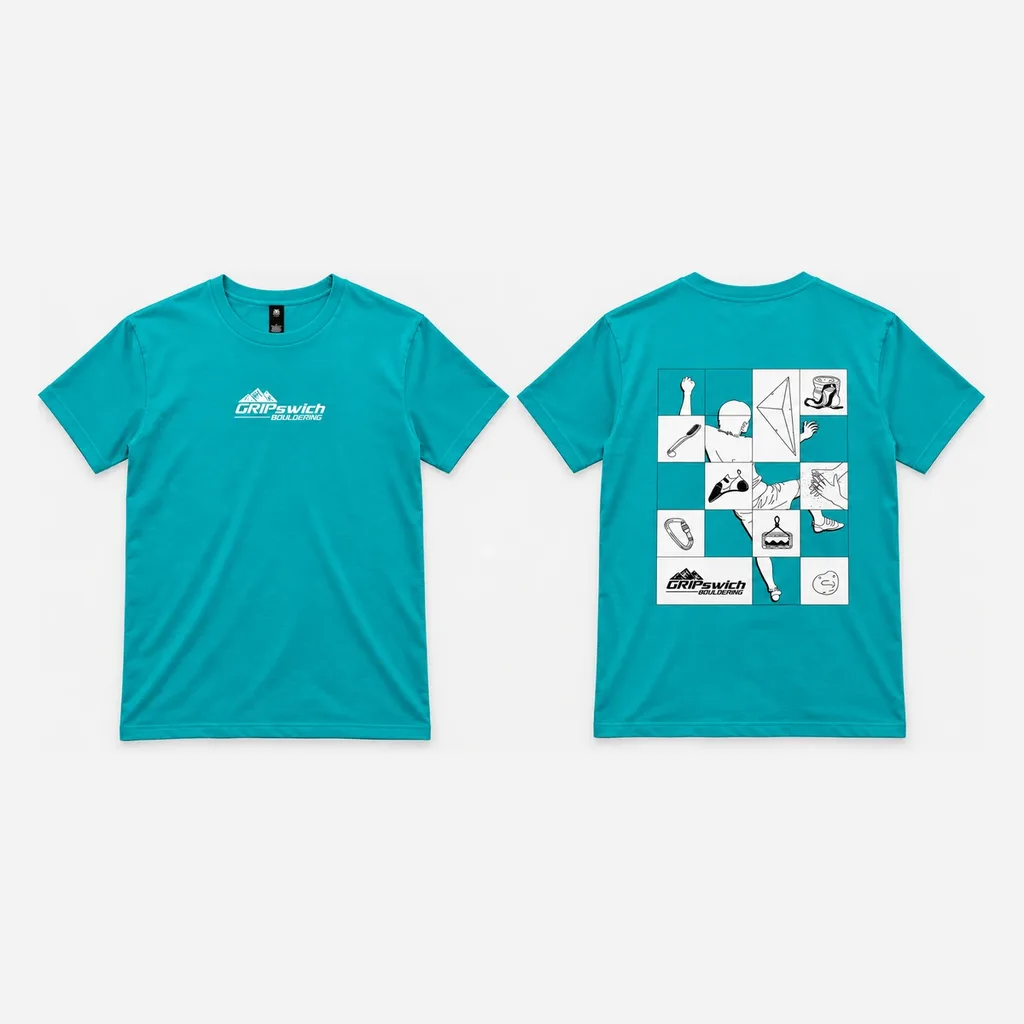 Gripswich Graphic Grid Tee in Teal