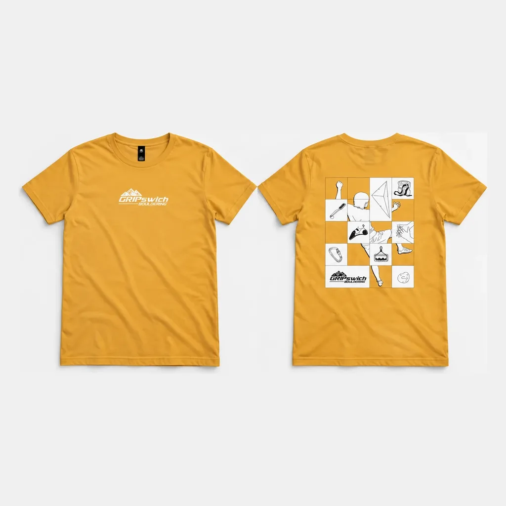 Gripswich Graphic Grid Tee in Orange