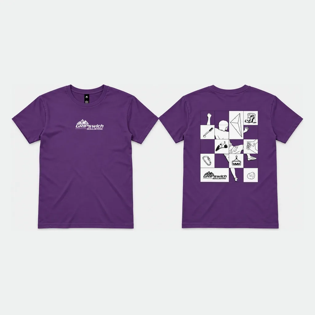 Gripswich Graphic Grid Tee in Purple