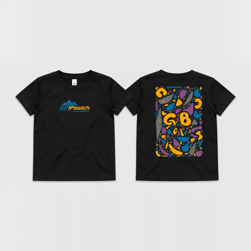 Gripswich Spray Wall Kids Tee in Black