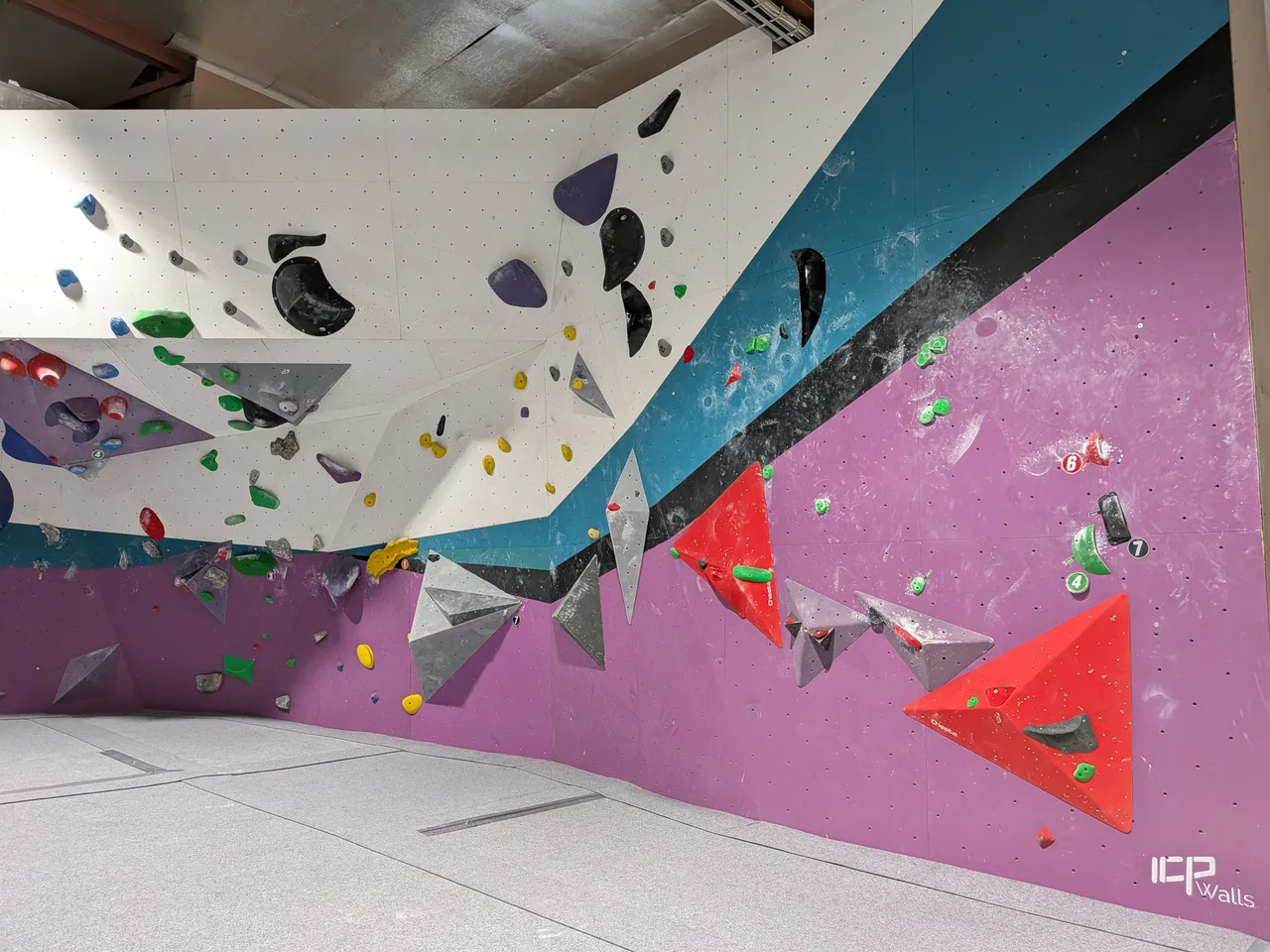 The Gravity bouldering wall at GRIPswich in Ipswich